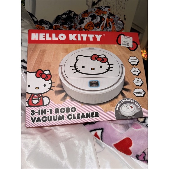NWT Sanrio Hello Kitty 3-in-1 Robot Vacuum Cleaner WHITE Collectible Sweeper - Picture 1 of 6
